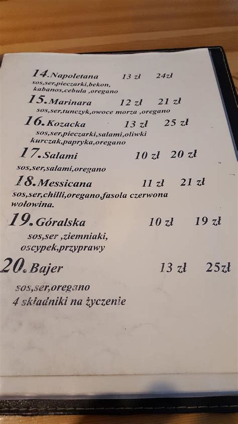 oberża swojskie jadło menu|Menu at Oberża Swojskie Jadło restaurant, Krynica